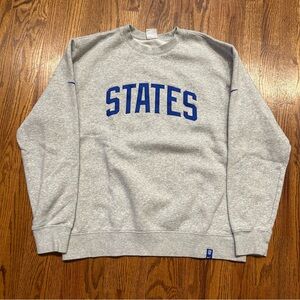 Nike U.S. Club Fleece Team USA States Crewneck Grey Large Sweatshirt Pullover